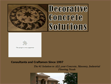 Tablet Screenshot of decorativeconcretesolutions.biz